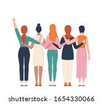 femenism and girl power concept.... | Shutterstock .eps vector #1654330066