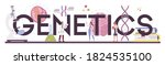 genetics typographic header.... | Shutterstock .eps vector #1824535100