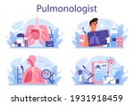 pulmonologist set. idea of... | Shutterstock .eps vector #1931918459