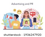 advertsing and pr concept.... | Shutterstock .eps vector #1936247920