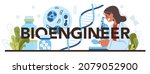 bioengineer typographic header. ... | Shutterstock .eps vector #2079052900