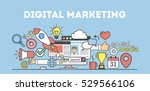 digital marketing concept.... | Shutterstock .eps vector #529566106