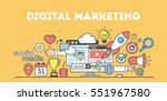 digital marketing concept... | Shutterstock .eps vector #551967580