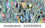 irregular colorful various... | Shutterstock . vector #1243320043