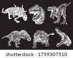 vector collection of dinosaurs... | Shutterstock .eps vector #1759307510