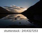 Small photo of Loch Etive, NW Highlands, Scotland winter sunset on a calm day