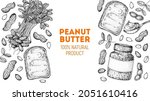 peanuts and ingredient for... | Shutterstock .eps vector #2051610416