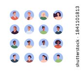 diverse people avatar set.... | Shutterstock .eps vector #1841101813