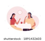 family eating together concept. ... | Shutterstock .eps vector #1891432603
