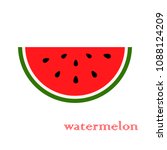 fresh watermelon white... | Shutterstock .eps vector #1088124209