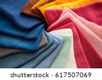 A Group of Twisted Colored Gauze Fabric, Textile Palette, Holiday, Interior, Top View, Horizontal