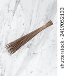 Small photo of Broomsticks are yard, yard, or highway cleaning tools. Broomsticks are made from tree mides, the sticks used can come from coconut palms or palms.