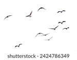 Realistic image of a flock of...