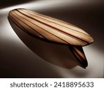 Balsa wood surfboard with...