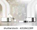 vector cosmetic gold and... | Shutterstock .eps vector #631861289