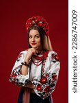 Portrait of ukrainian woman in...