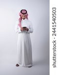Full length of saudi man...