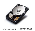 Hard Disk Isolated On A White...