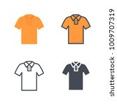 polo clothes flat line icon | Shutterstock .eps vector #1009707319