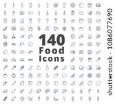food line icon pack raster... | Shutterstock . vector #1086077690