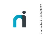 initial letter ni rounded... | Shutterstock .eps vector #543600826
