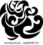 black and white. tribal design | Shutterstock .eps vector #668858710