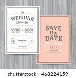 wedding invitation card  save... | Shutterstock .eps vector #468224159