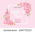 watercolor mother's day... | Shutterstock .eps vector #634772213