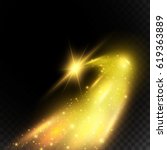 vector golden sparkling falling ... | Shutterstock .eps vector #619363889