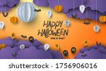 happy halloween banner... | Shutterstock .eps vector #1756906016
