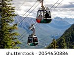 Sulphur Mountain Gondola cable car in Banff National Park in Canadian Rocky Mountains