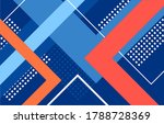 abstract square shape blue red... | Shutterstock .eps vector #1788728369