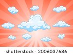 blue cloud on sun ray sky with... | Shutterstock .eps vector #2006037686