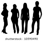 vector people silhouette | Shutterstock .eps vector #10590490