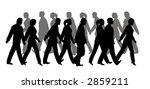 pedestrian silhouette | Shutterstock .eps vector #2859211