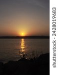 Small photo of Peoria Illinois USA- May 12 2022: River Sunset