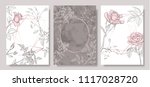 luxury cards collection with... | Shutterstock .eps vector #1117028720