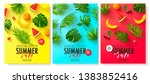 set of cards summer sale... | Shutterstock .eps vector #1383852416