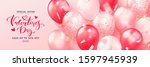 valentine's day sale... | Shutterstock .eps vector #1597945939