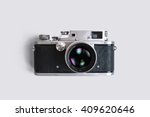 Old Rangefinder Camera On White ...