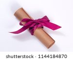 scroll of old yellowed paper ... | Shutterstock . vector #1144184870