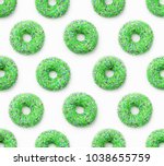 Collage Of Green Doughnuts In...