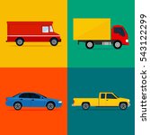 Color Cars Icon Set. Vehicles...