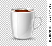 Vector White Cup  Mug Of Brown...