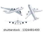 realistic airplane mockup top ... | Shutterstock .eps vector #1326481400