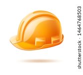 realistic yellow hard hat. 3d... | Shutterstock .eps vector #1464768503
