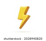 vector bolt lighting yellow 3d... | Shutterstock .eps vector #2028940820