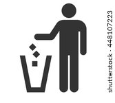 Trash Icon Isolated On A White...