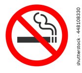 No Smoking Sign On White...
