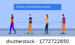 social distancing for... | Shutterstock .eps vector #1772722850